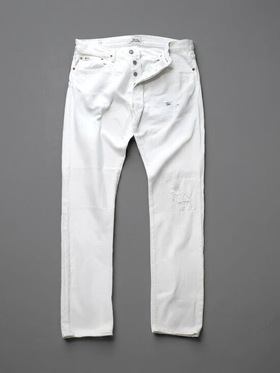 Polo Ralph Lauren Other - Polo Ralph Lauren Jeans Mens 32x34 White Sullivan Slim Distressed Ripped Denim